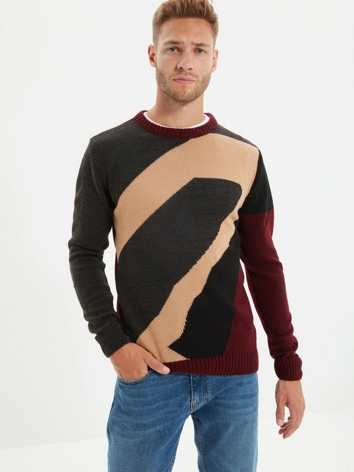 Светри та кардигани Trendyol модель TMNAW22KZ0769/Antrasit Светри та кардигани Trendyol модель TMNAW22KZ0769/Antrasit Фото