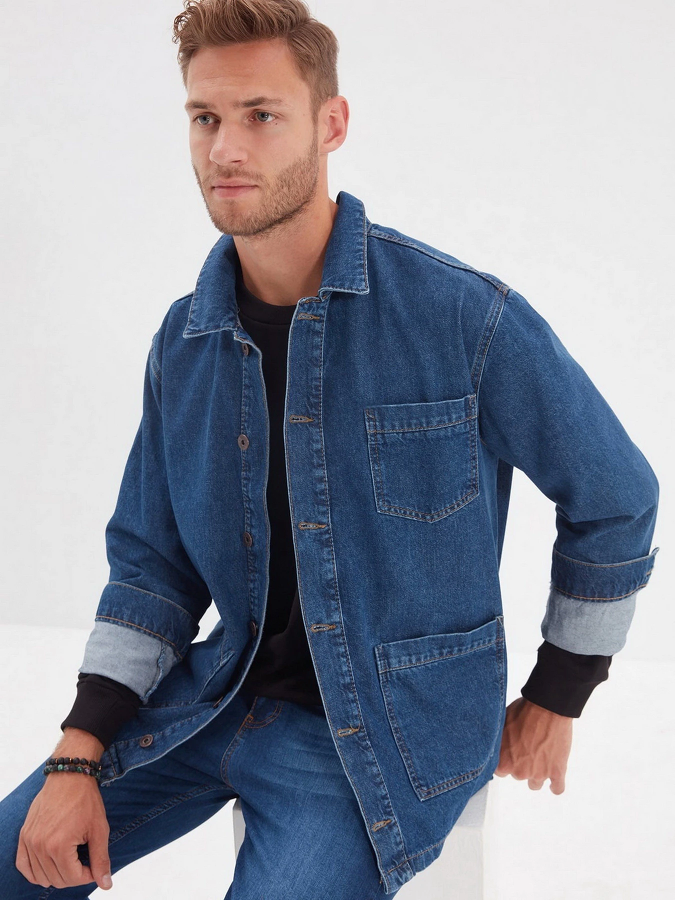 Куртки та дублянки Trendyol модель TMNAW22CE0095/Indigo Фото