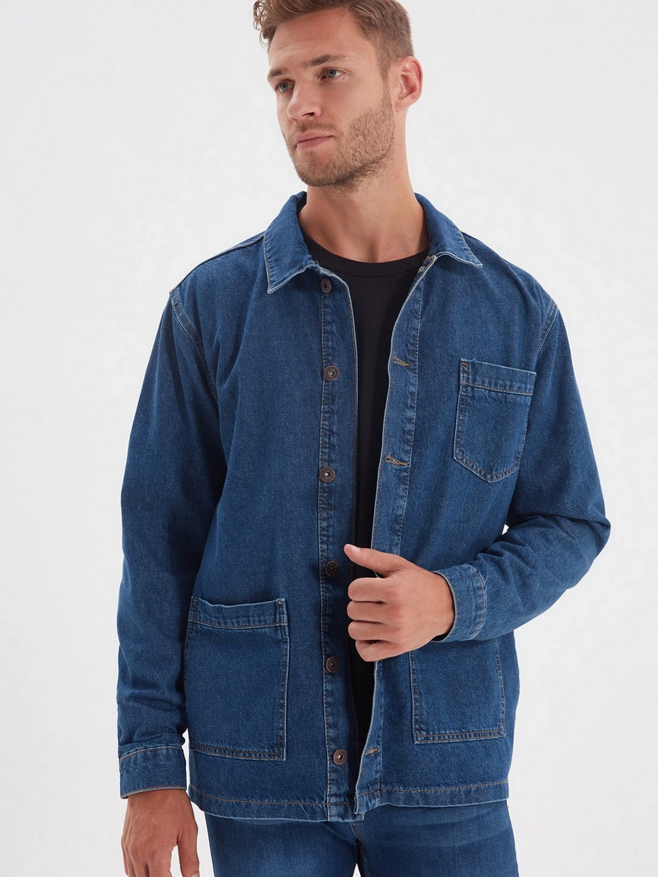 Куртки та дублянки Trendyol модель TMNAW22CE0095/Indigo Фото