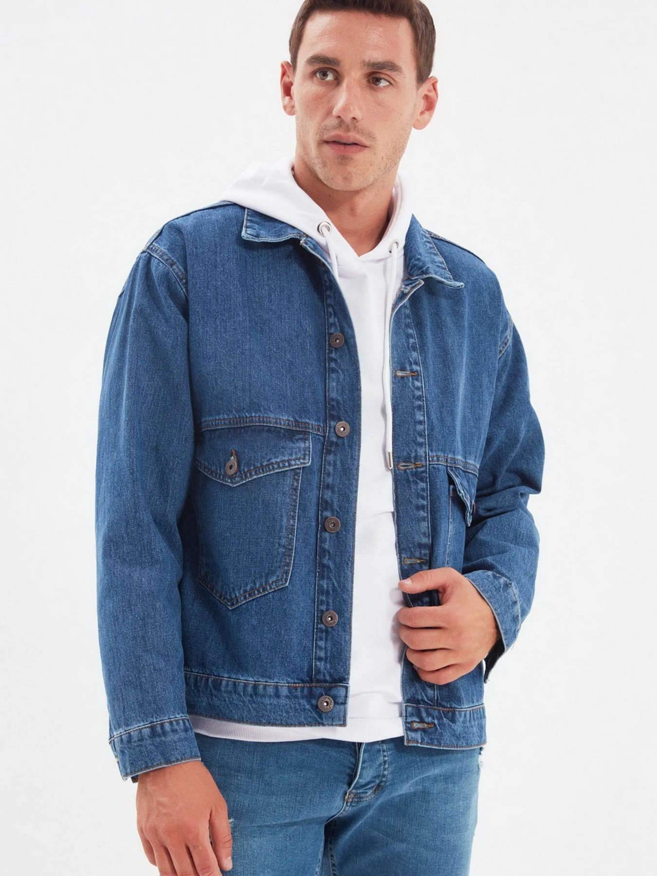 Куртки и дубленки Trendyol модель TMNAW22CE0096/Indigo Фото