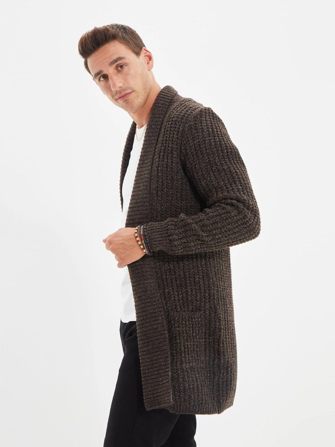 Светри та кардигани Trendyol модель TMNAW22HI0142/Kahverengi Светри та кардигани Trendyol модель TMNAW22HI0142/Kahverengi Фото