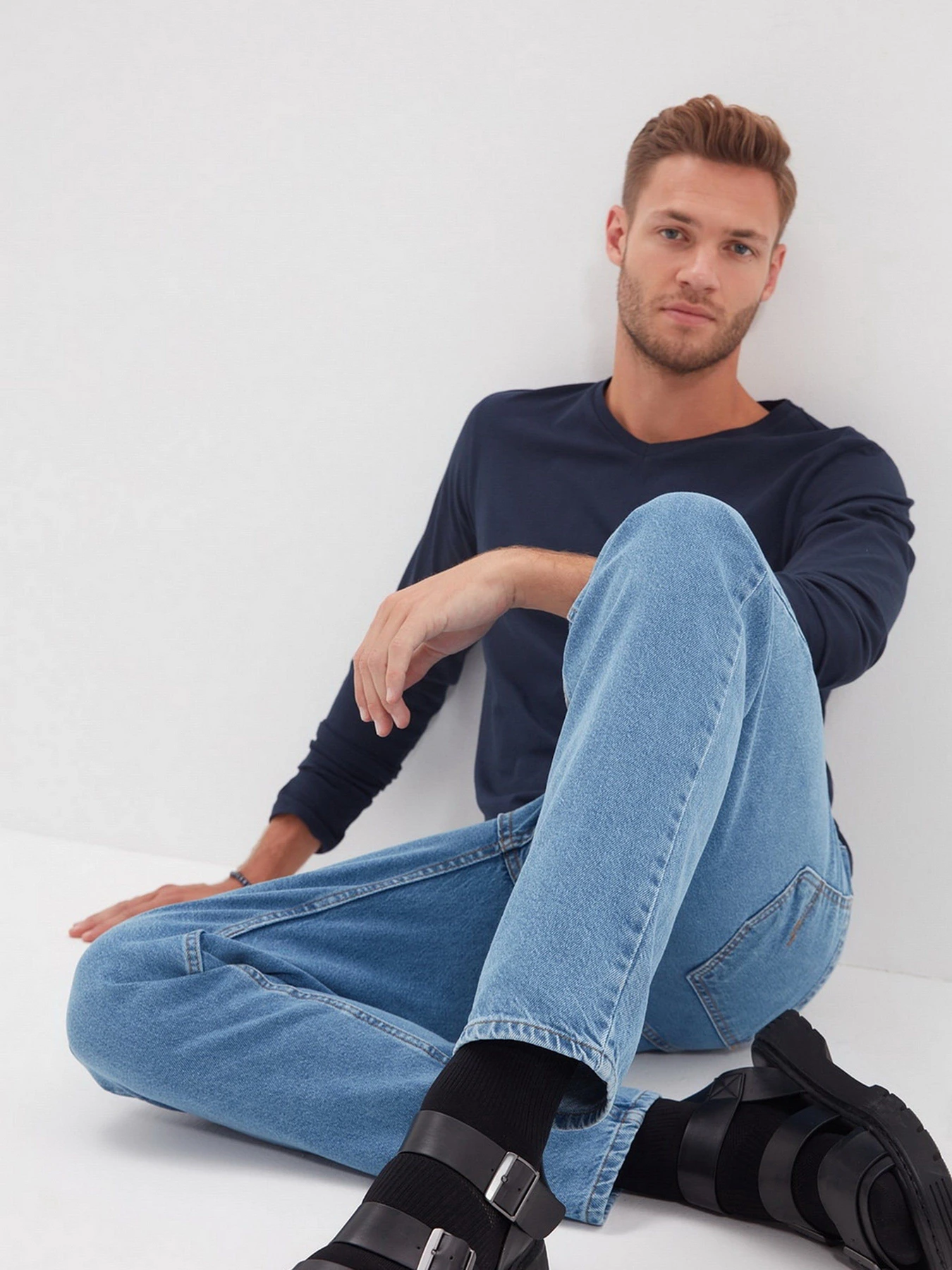 Джинси Trendyol Relax модель TMNAW22JE0033/Mavi Джинси Trendyol Relax модель TMNAW22JE0033/Mavi Фото
