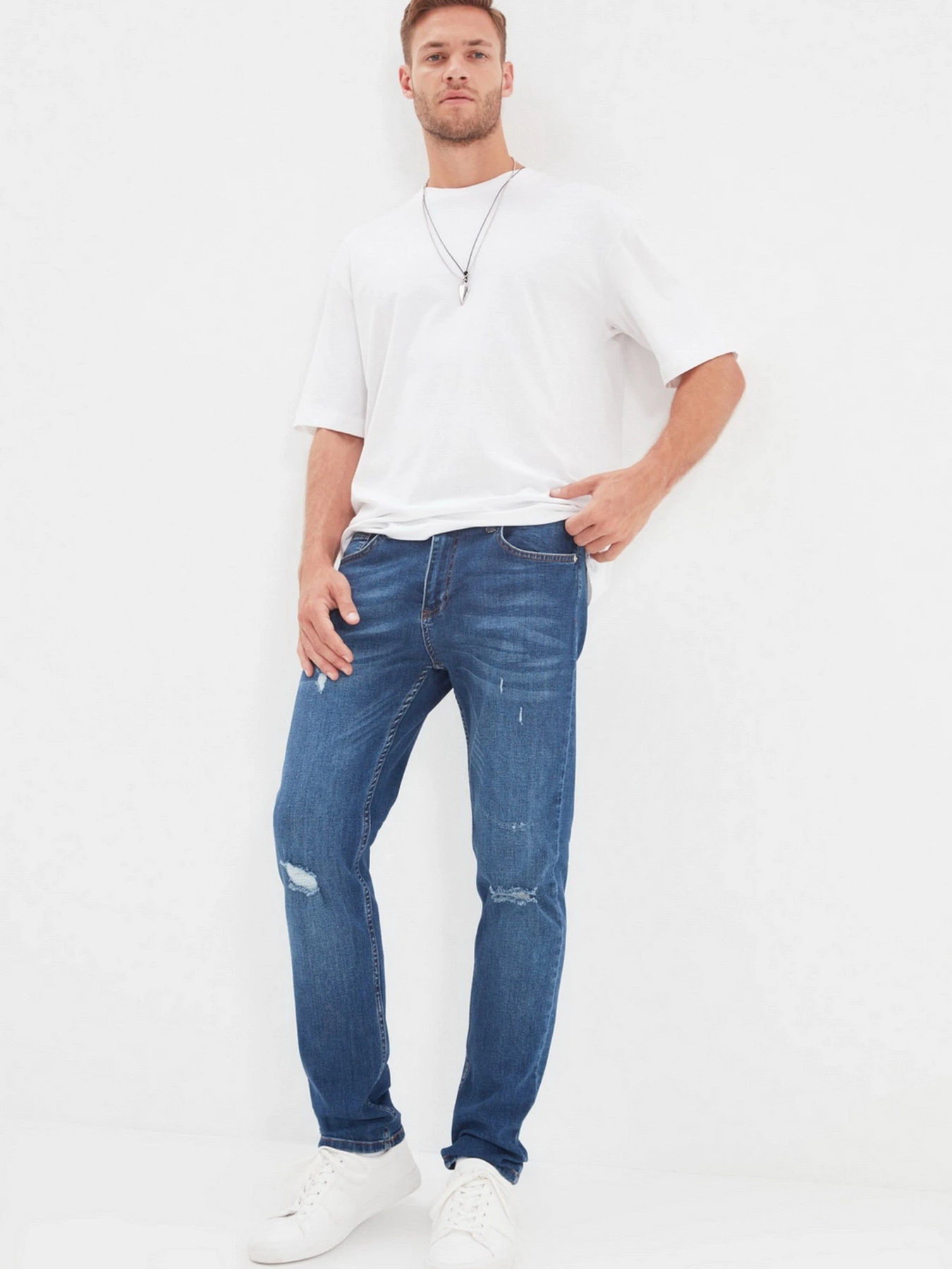 Джинси Trendyol Slim модель TMNAW22JE0061/Indigo Фото