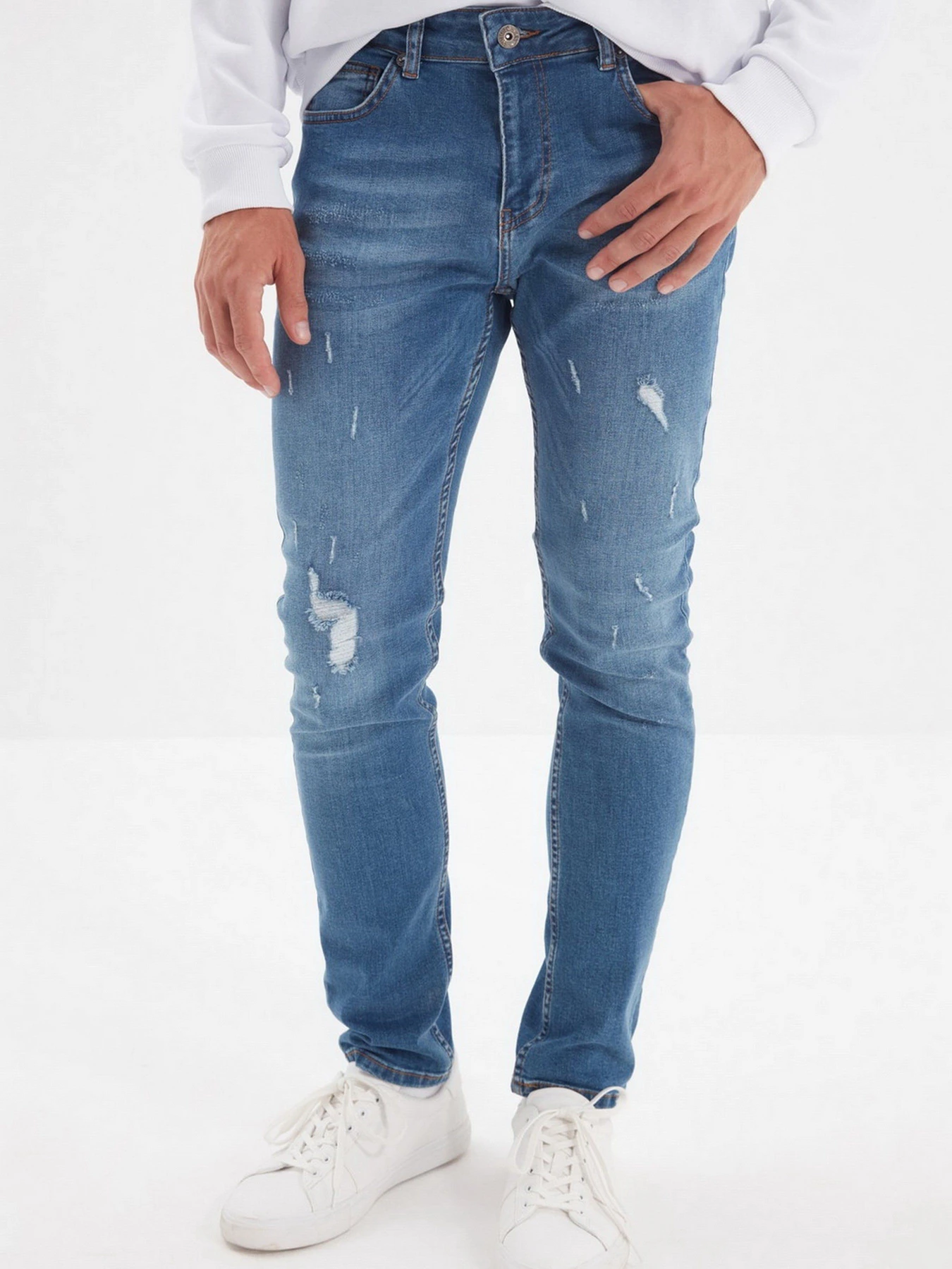 Джинсы Trendyol Skinny модель TMNAW22JE0063/Mavi Джинсы Trendyol Skinny модель TMNAW22JE0063/Mavi Фото