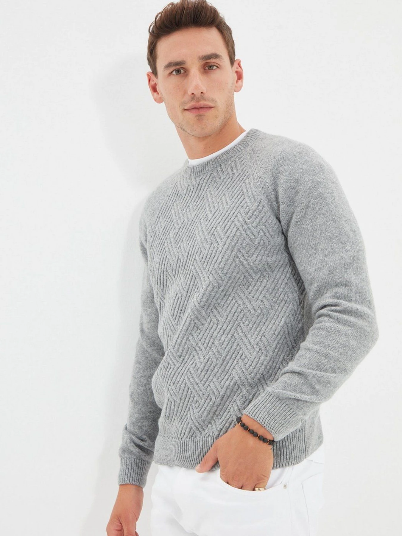 Светри та кардигани Trendyol модель TMNAW22KZ0290/Gri Светри та кардигани Trendyol модель TMNAW22KZ0290/Gri Фото