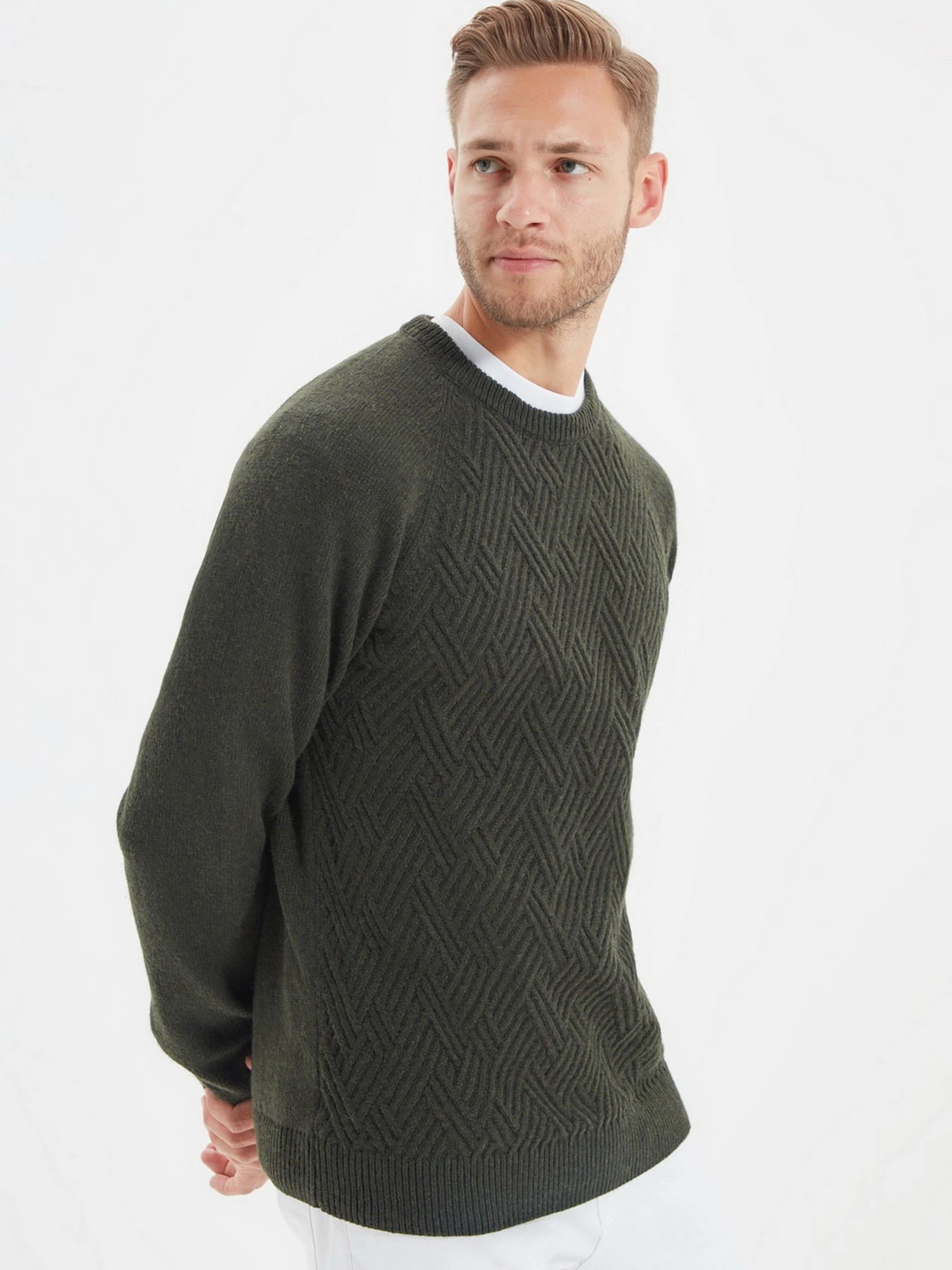 Светри та кардигани Trendyol модель TMNAW22KZ0290/Haki Светри та кардигани Trendyol модель TMNAW22KZ0290/Haki Фото