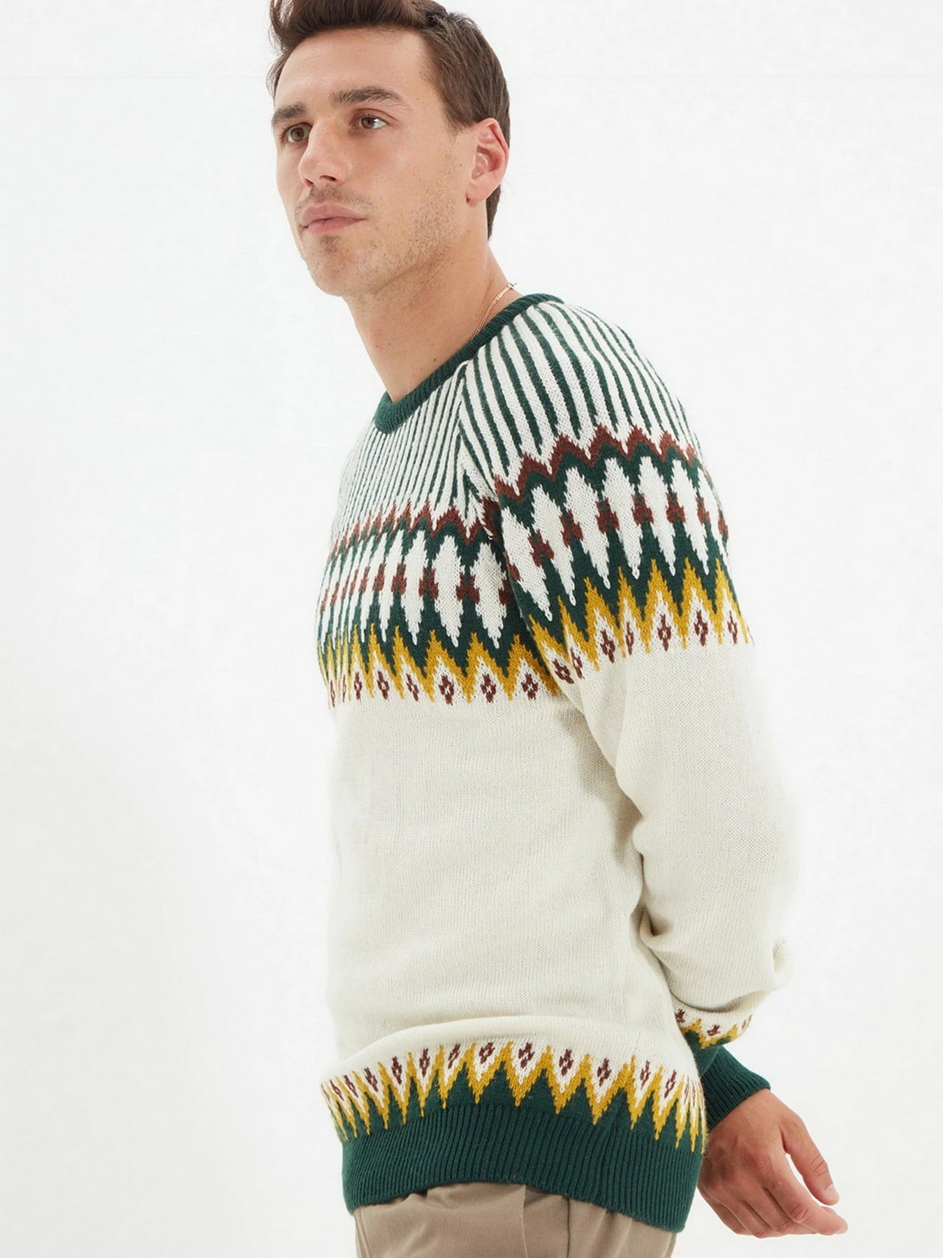 Светри та кардигани Trendyol модель TMNAW22KZ0301/Bej Светри та кардигани Trendyol модель TMNAW22KZ0301/Bej Фото