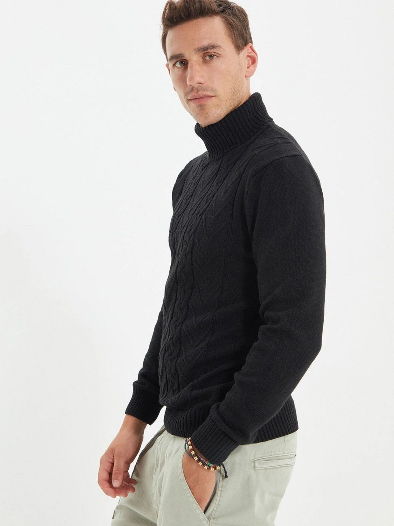 Свитры и кардиганы Trendyol модель TMNAW22KZ0322/Siyah Свитры и кардиганы Trendyol модель TMNAW22KZ0322/Siyah Фото