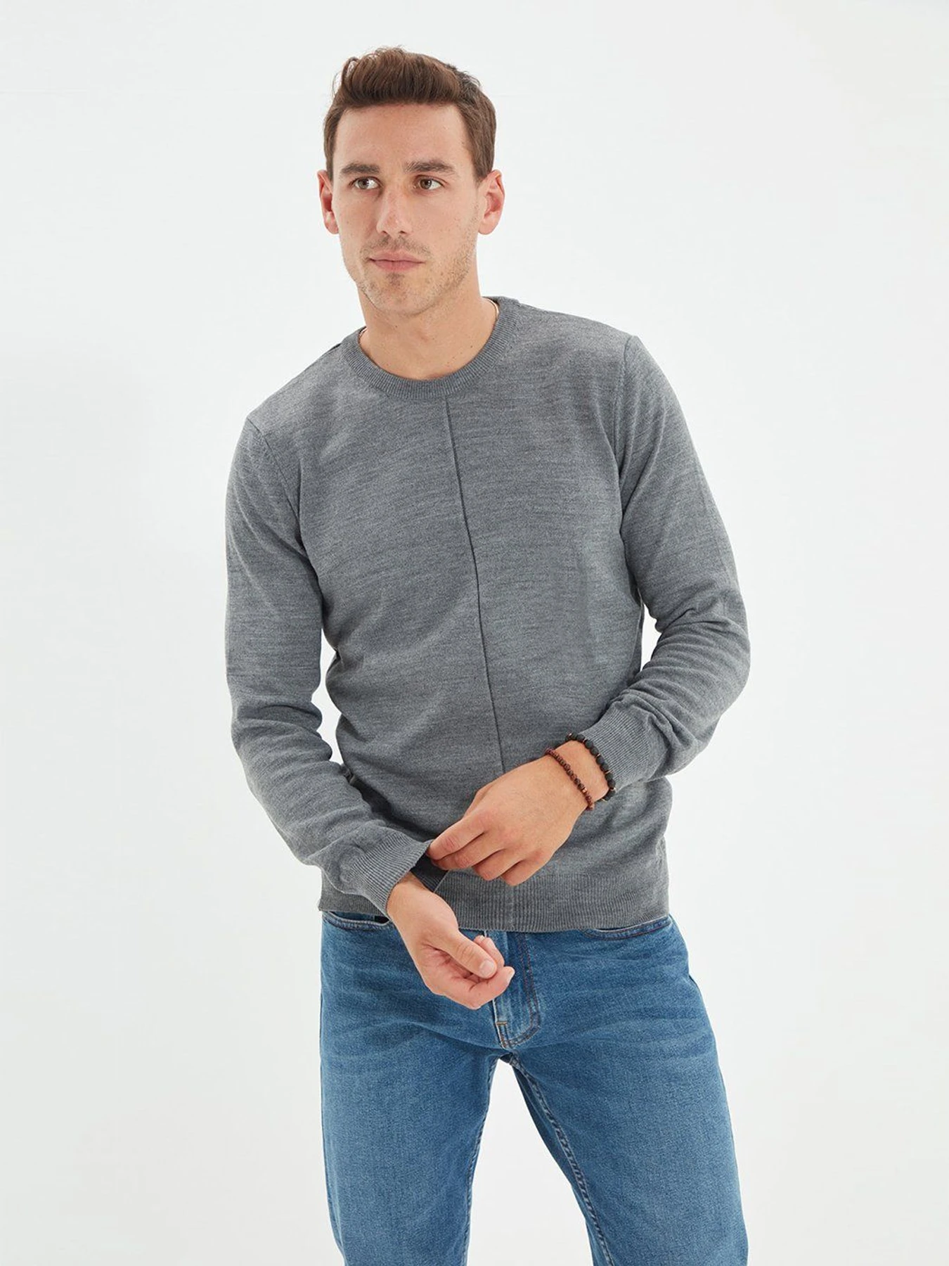 Светри та кардигани Trendyol модель TMNAW22KZ0339/Gri Светри та кардигани Trendyol модель TMNAW22KZ0339/Gri Фото