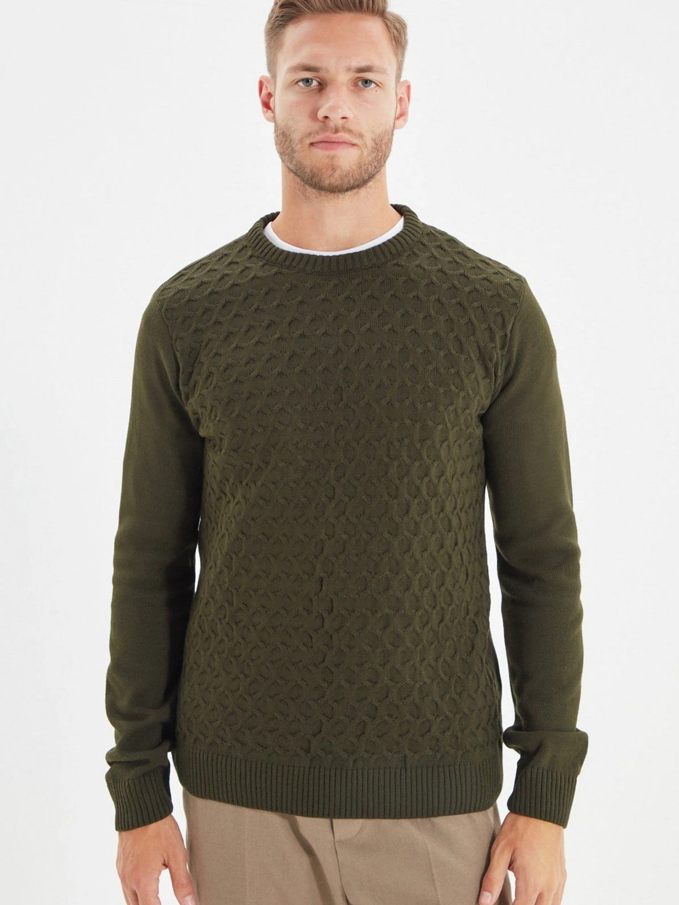 Светри та кардигани Trendyol модель TMNAW22KZ0374/Haki Светри та кардигани Trendyol модель TMNAW22KZ0374/Haki Фото
