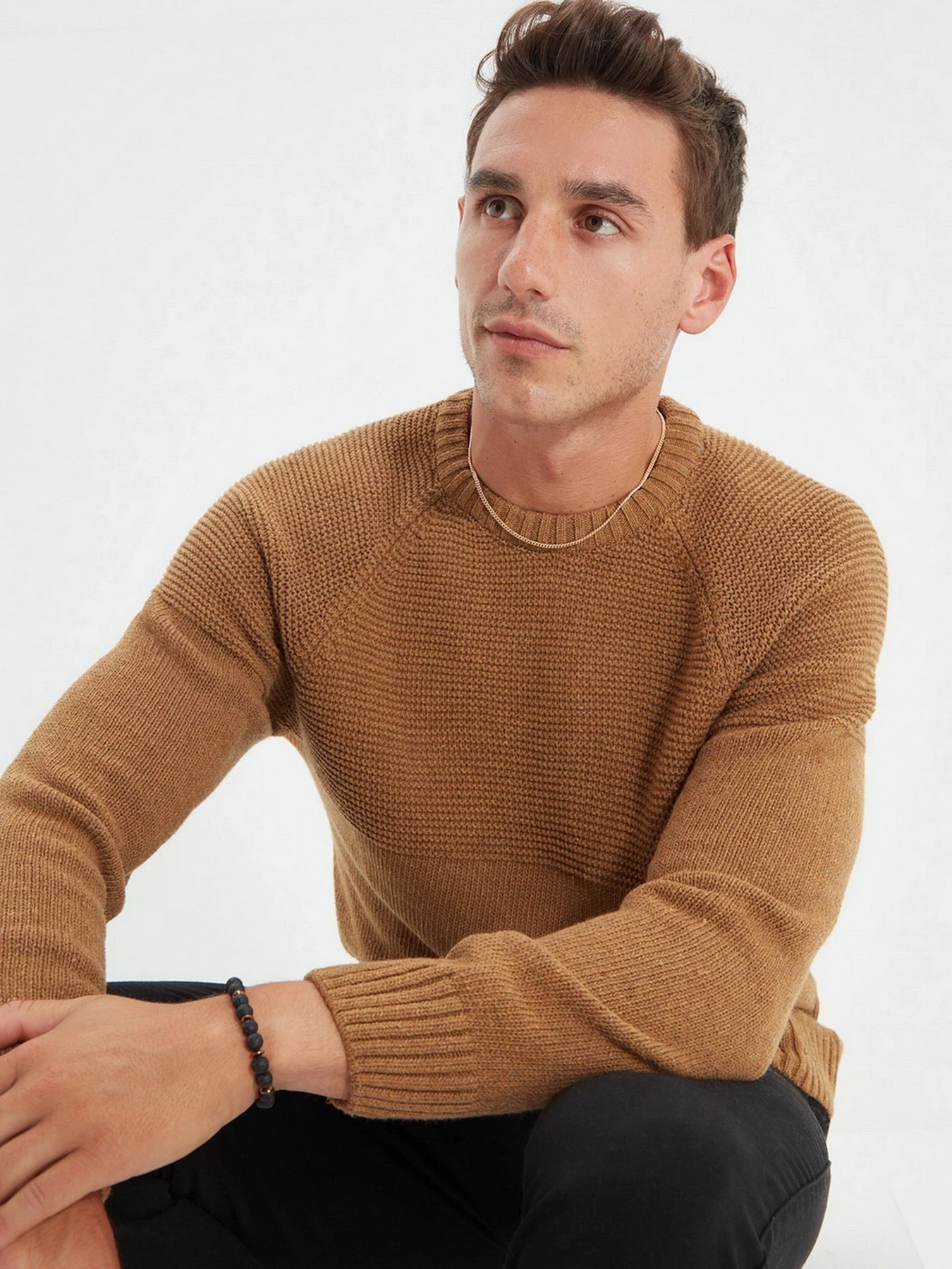 Светри та кардигани Trendyol модель TMNAW22KZ0391/Camel Светри та кардигани Trendyol модель TMNAW22KZ0391/Camel Фото