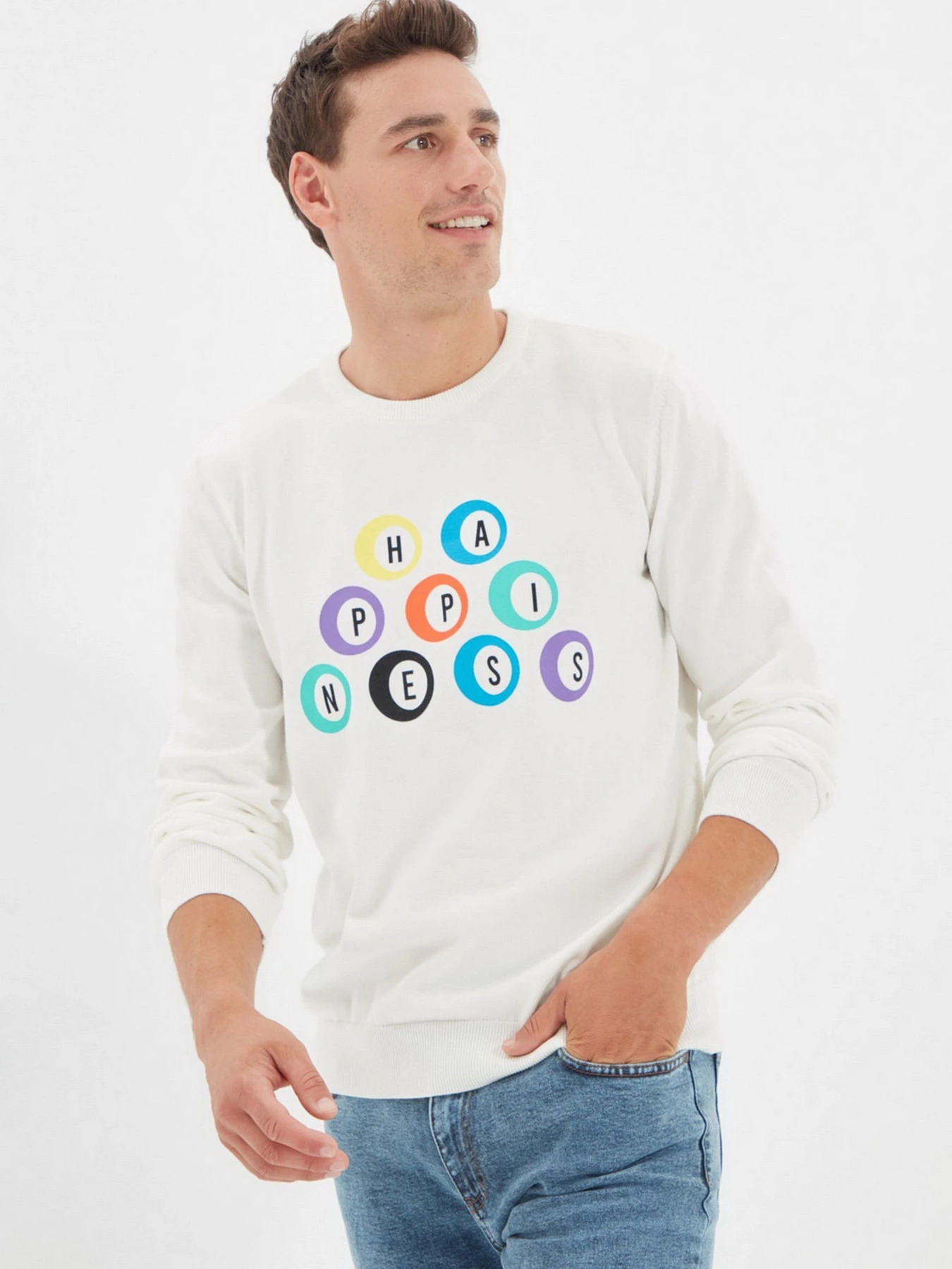 Светри та кардигани Trendyol модель TMNAW22KZ1415/Ekru Светри та кардигани Trendyol модель TMNAW22KZ1415/Ekru Фото