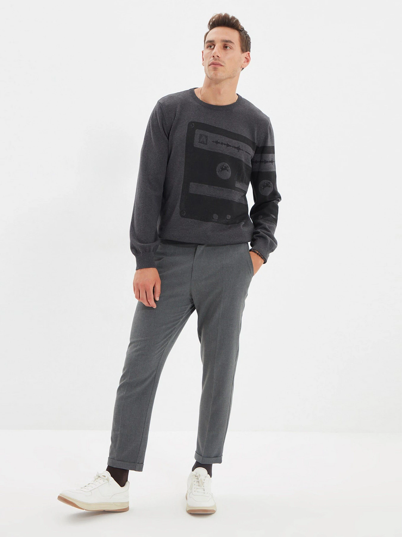 Брюки Trendyol модель TMNAW22PL0117/Gri Фото