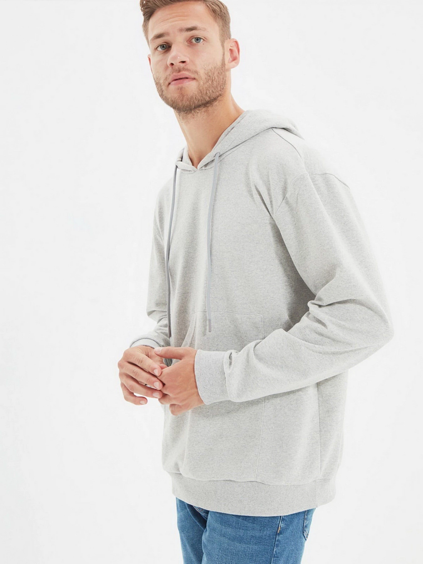 Худи и свитшоты Trendyol модель TMNAW22SW0068/Gri Худи и свитшоты Trendyol модель TMNAW22SW0068/Gri Фото