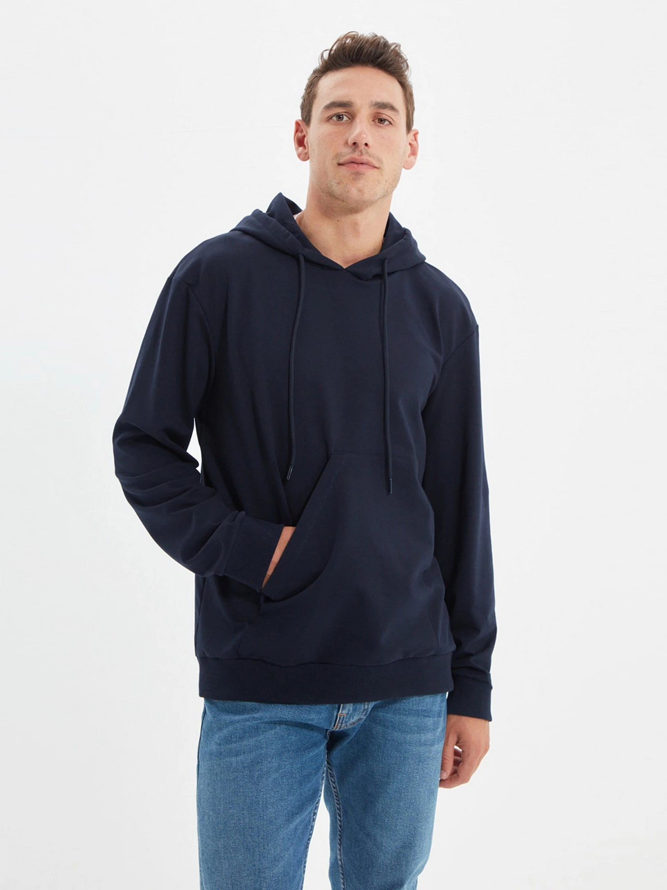 Худи и свитшоты Trendyol модель TMNAW22SW0068/Lacivert Худи и свитшоты Trendyol модель TMNAW22SW0068/Lacivert Фото