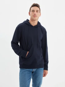 Худи и свитшоты Trendyol модель TMNAW22SW0068/Lacivert Фото
