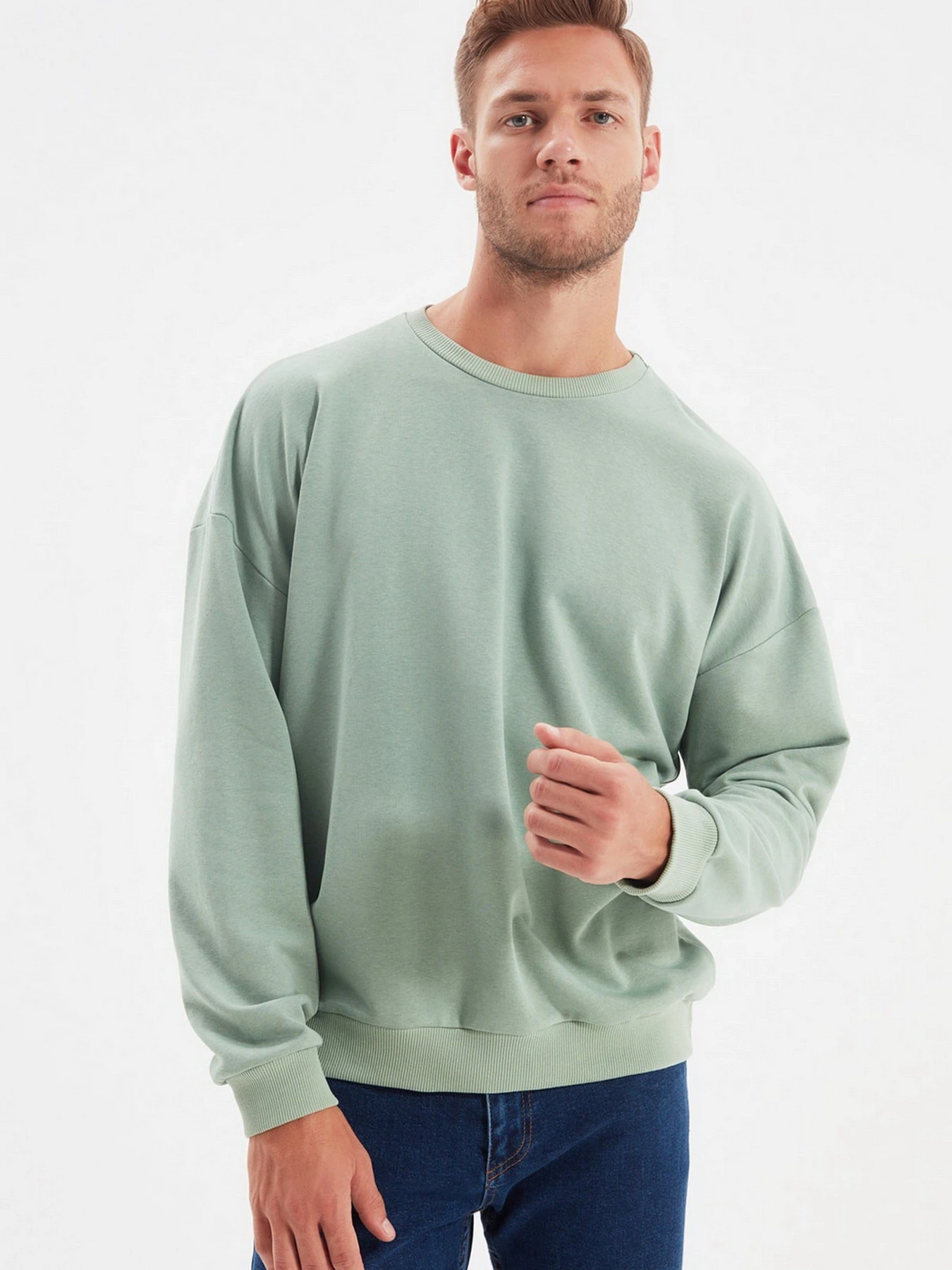 Худи и свитшоты Trendyol модель TMNAW22SW0612/Mint Худи и свитшоты Trendyol модель TMNAW22SW0612/Mint Фото