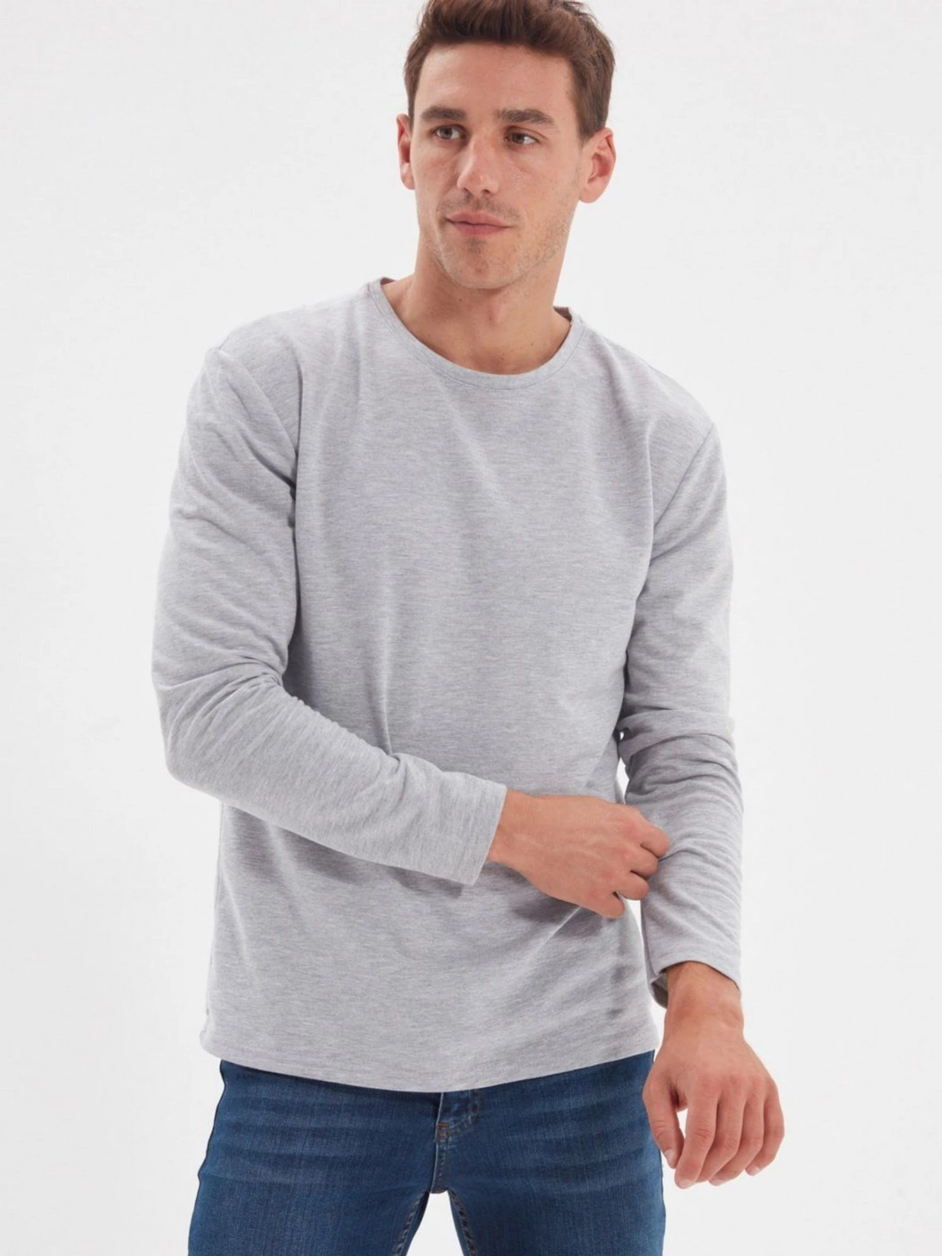Худи и свитшоты Trendyol модель TMNAW22TS0056/Gri Фото