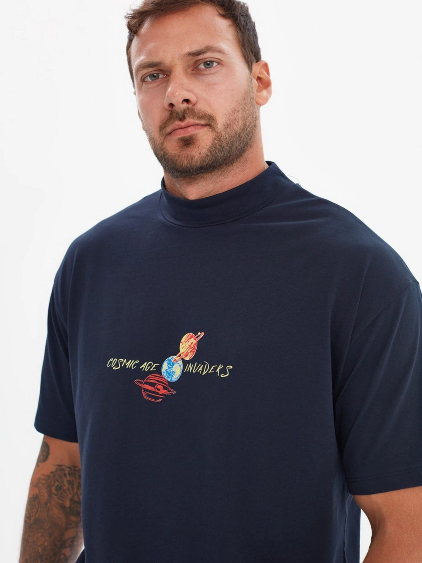 Футболки и поло Trendyol модель TMNSS21TS0381/Lacivert Футболки и поло Trendyol модель TMNSS21TS0381/Lacivert Фото