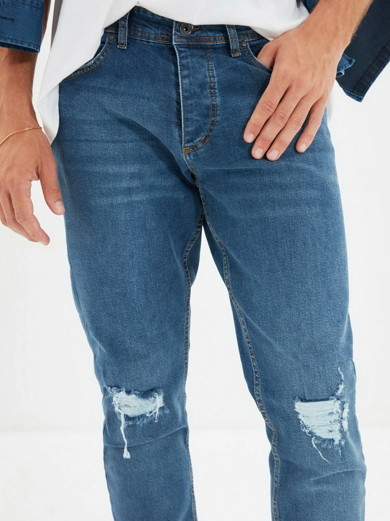 Джинси Trendyol Slim модель TMNAW22JE0212/Indigo Фото