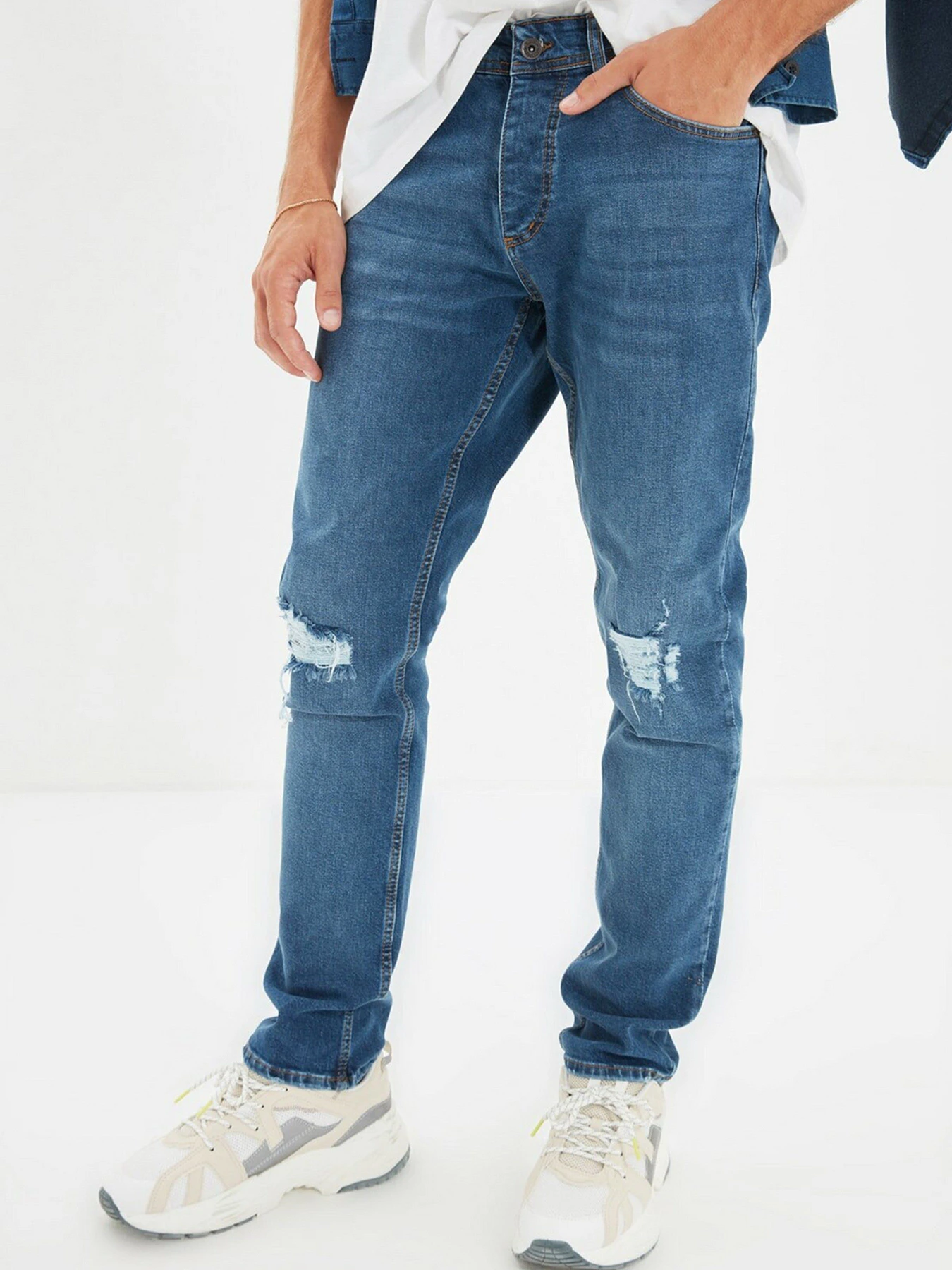 Джинси Trendyol Slim модель TMNAW22JE0212/Indigo Фото