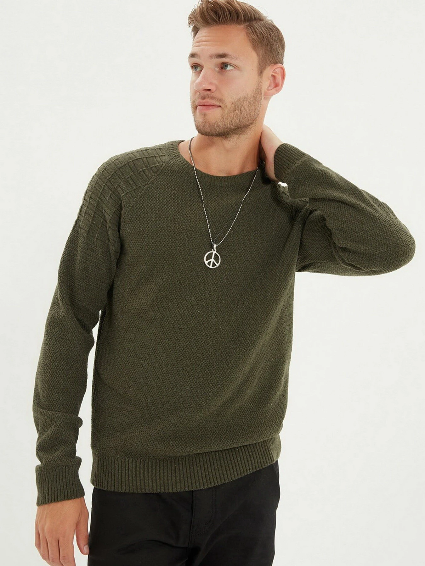 Светри та кардигани Trendyol модель TMNAW21KZ1587/Haki Светри та кардигани Trendyol модель TMNAW21KZ1587/Haki Фото