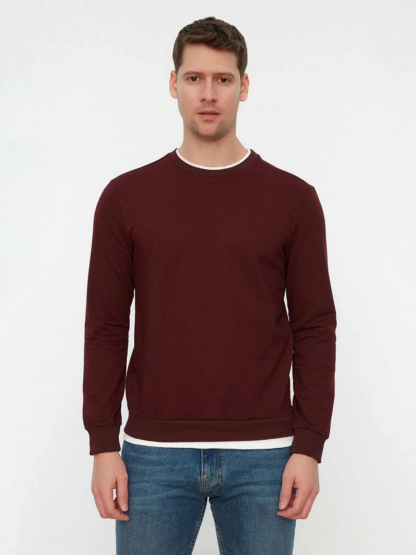 Худи и свитшоты Trendyol модель TMNAW22SW0658/Bordo Худи и свитшоты Trendyol модель TMNAW22SW0658/Bordo Фото
