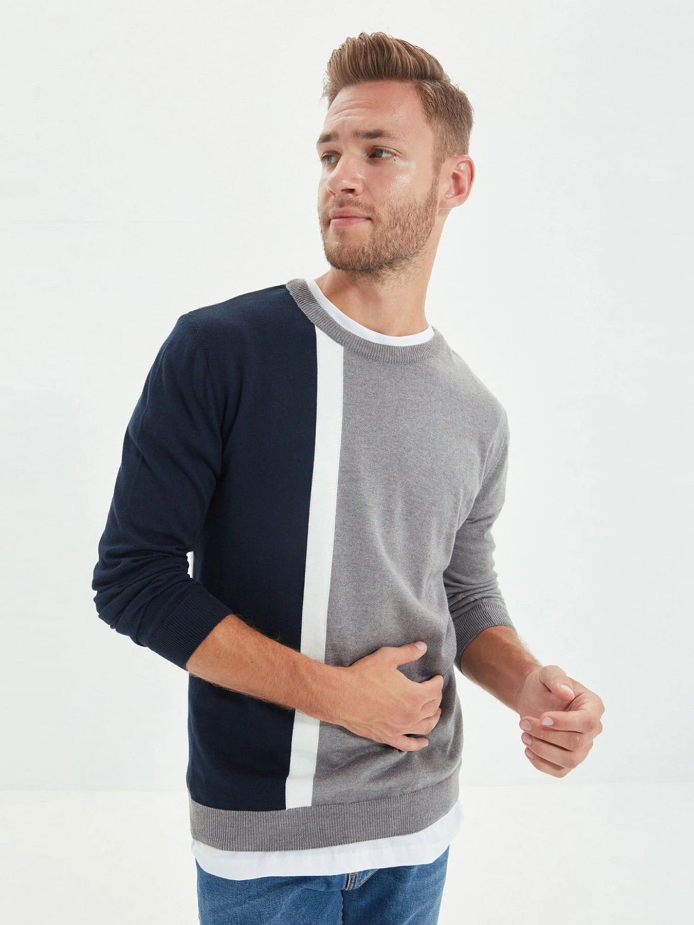 Светри та кардигани Trendyol модель TMNAW21KZ0566/Lacivert Светри та кардигани Trendyol модель TMNAW21KZ0566/Lacivert Фото