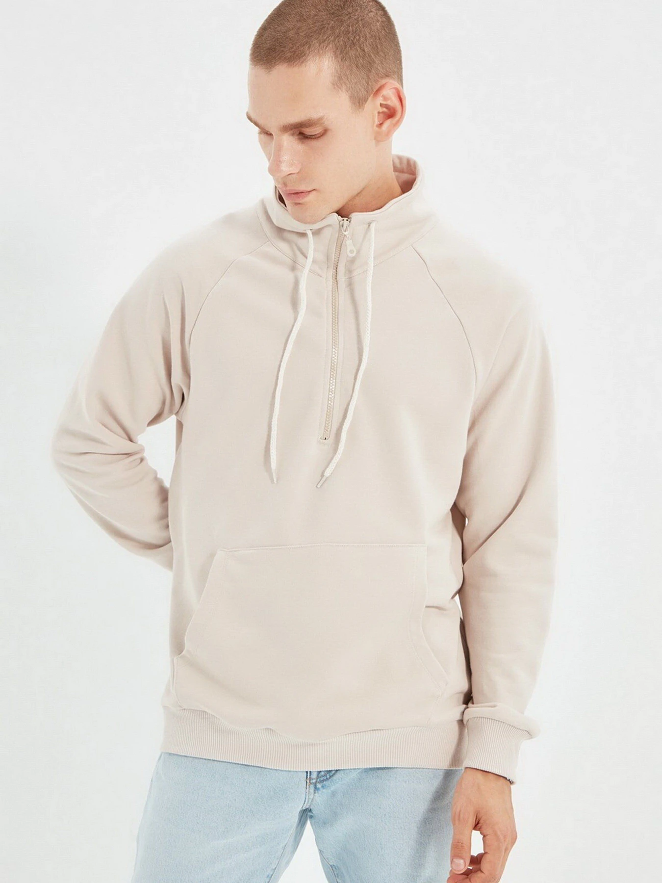 Худи и свитшоты Trendyol модель TMNAW21SW0255/Bej Худи и свитшоты Trendyol модель TMNAW21SW0255/Bej Фото