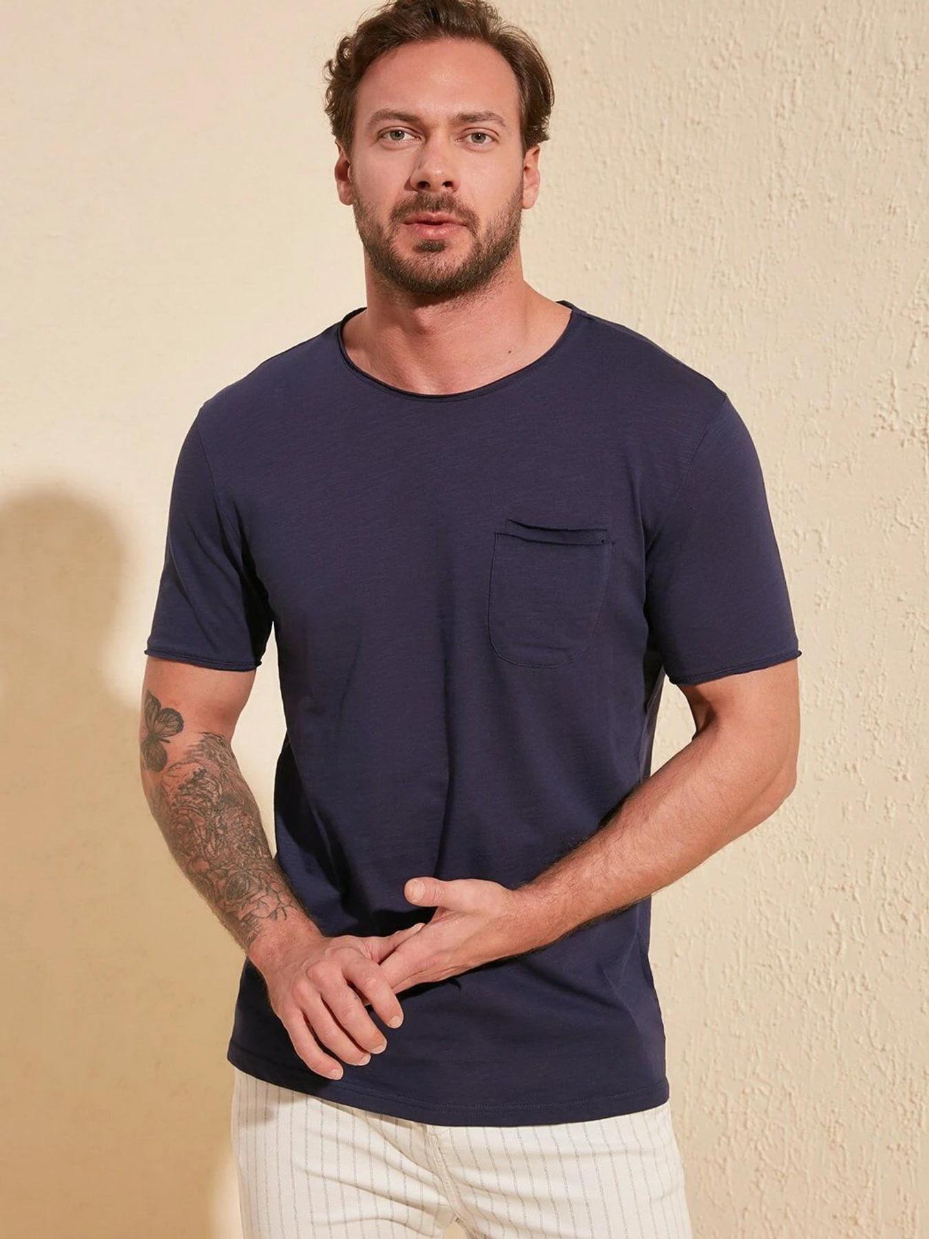 Футболки і поло Trendyol модель TMNSS20TS0305/Lacivert Фото