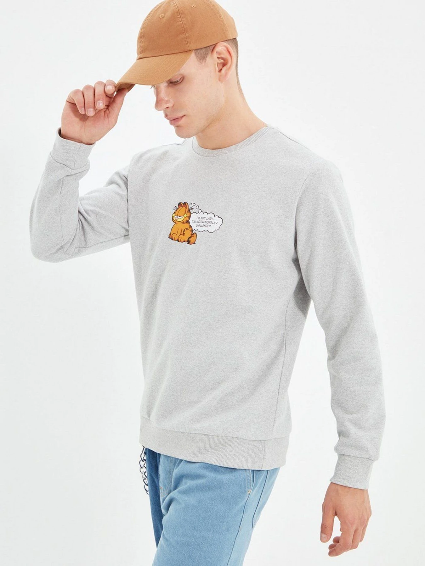 Худи и свитшоты Trendyol модель TMNAW21SW0569/Gri Фото