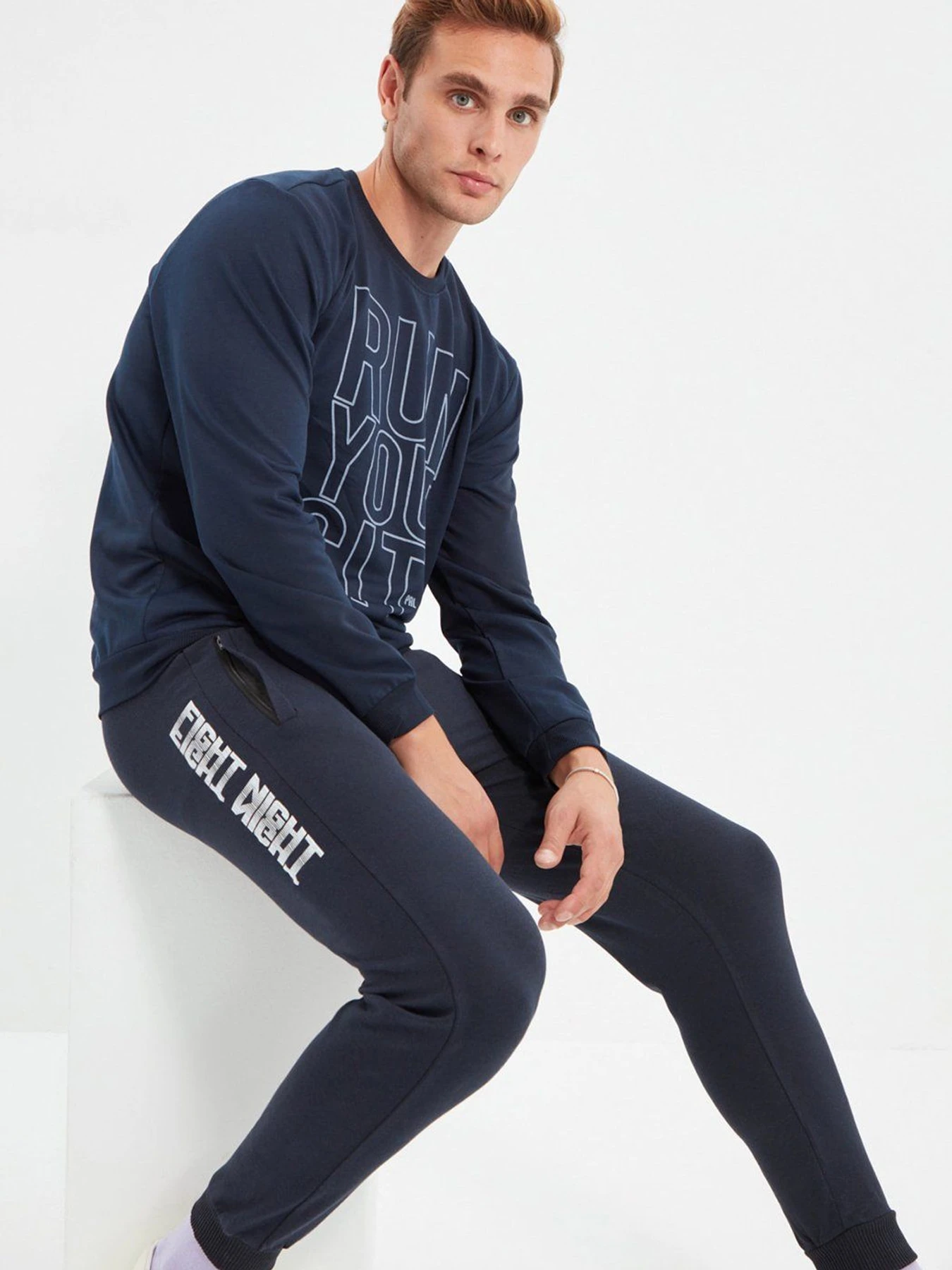 Брюки Trendyol модель TMNAW22EA0254/Lacivert Брюки Trendyol модель TMNAW22EA0254/Lacivert Фото