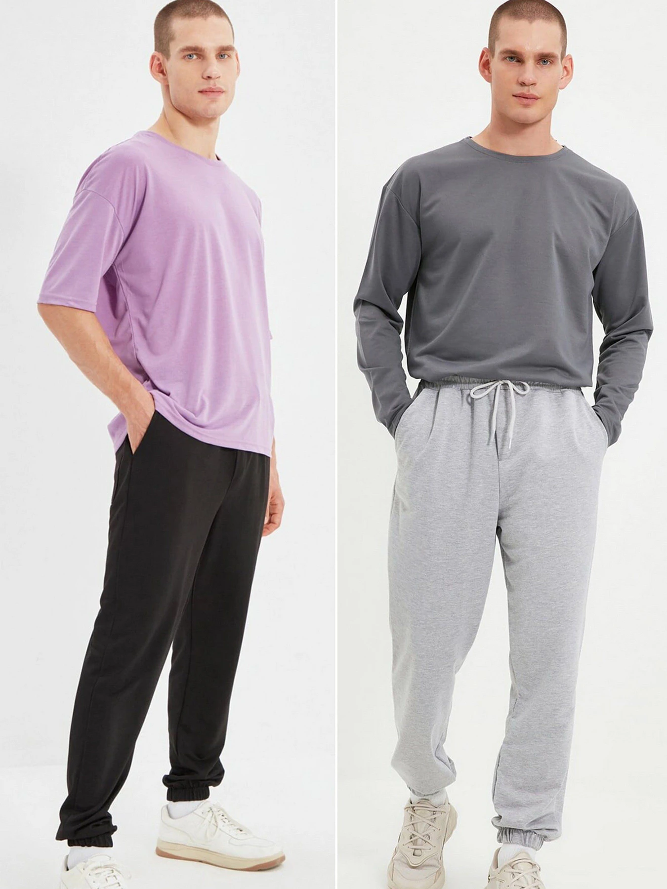 Штани Trendyol модель TMNAW22EA0325/Siyah-Gri Фото