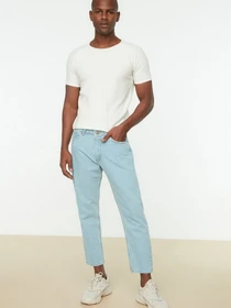 Джинсы Trendyol Essential Crop модель TMNSS22JE0370/Mavi Фото