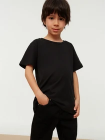Футболки и поло Trendyol модель TKDSS22TS0612/Siyah-Beyaz Фото