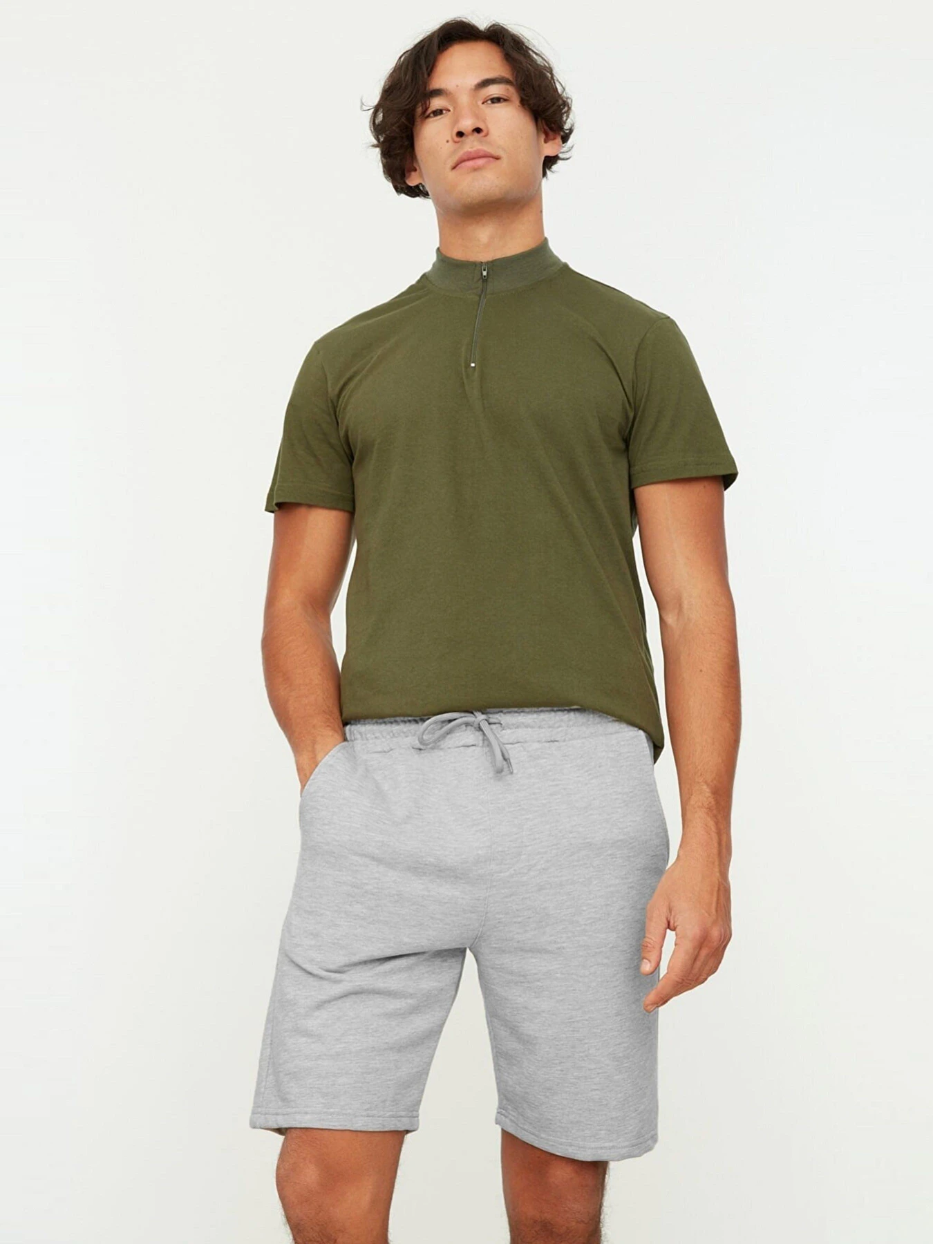 Шорты Trendyol модель TMNSS20SR0068/Gri Фото