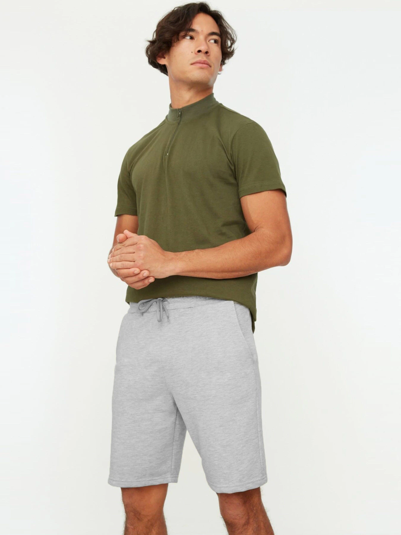 Шорты Trendyol модель TMNSS20SR0068/Gri Фото