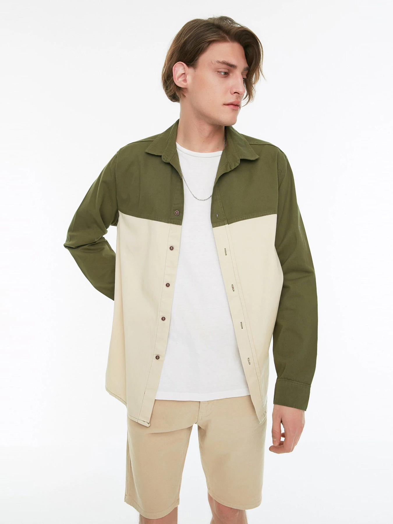 Сорочки Trendyol модель TMNSS22GO00006/Haki-Bej Фото