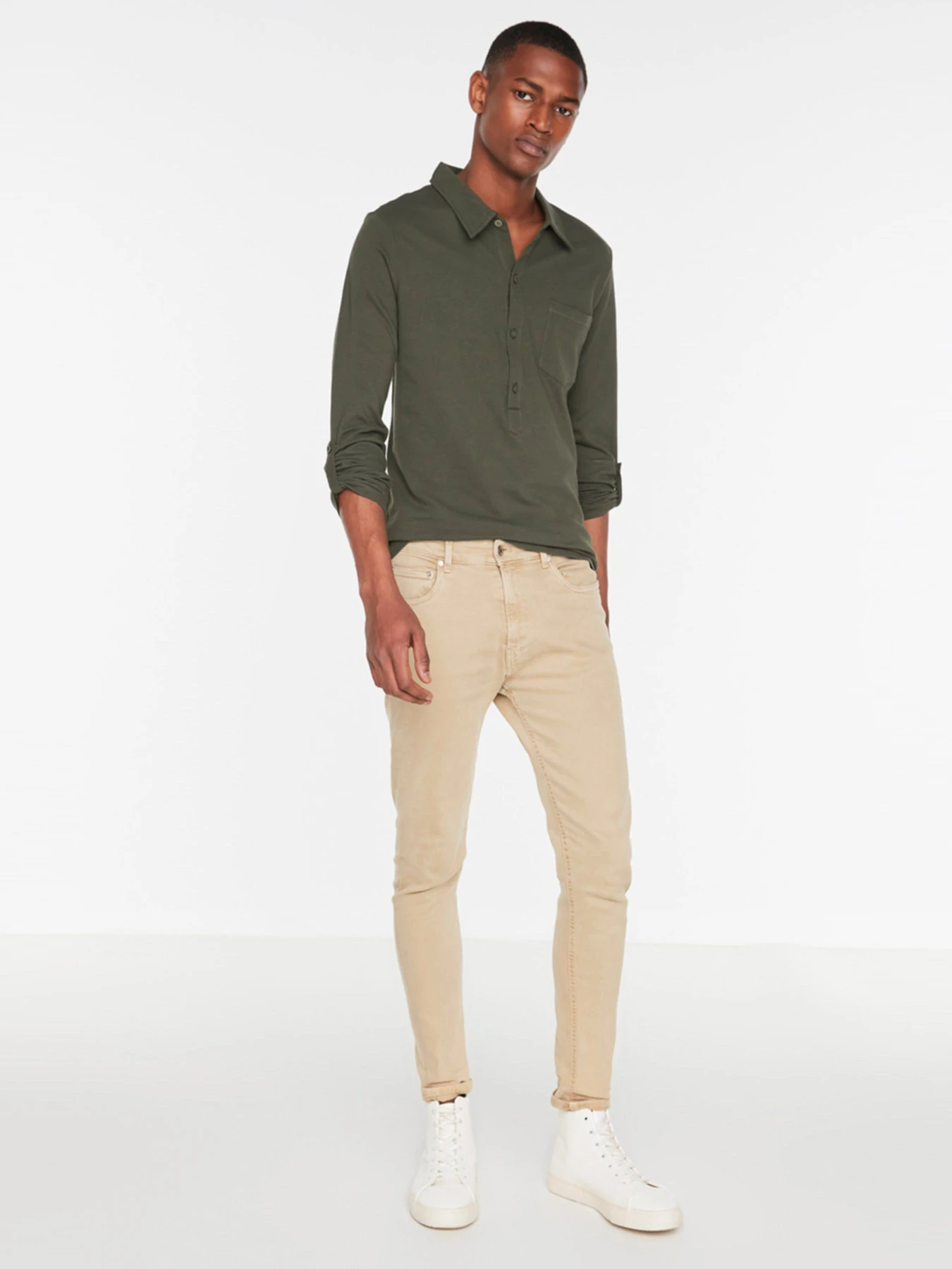Сорочки Trendyol модель TMNSS22GO0052/Haki Фото