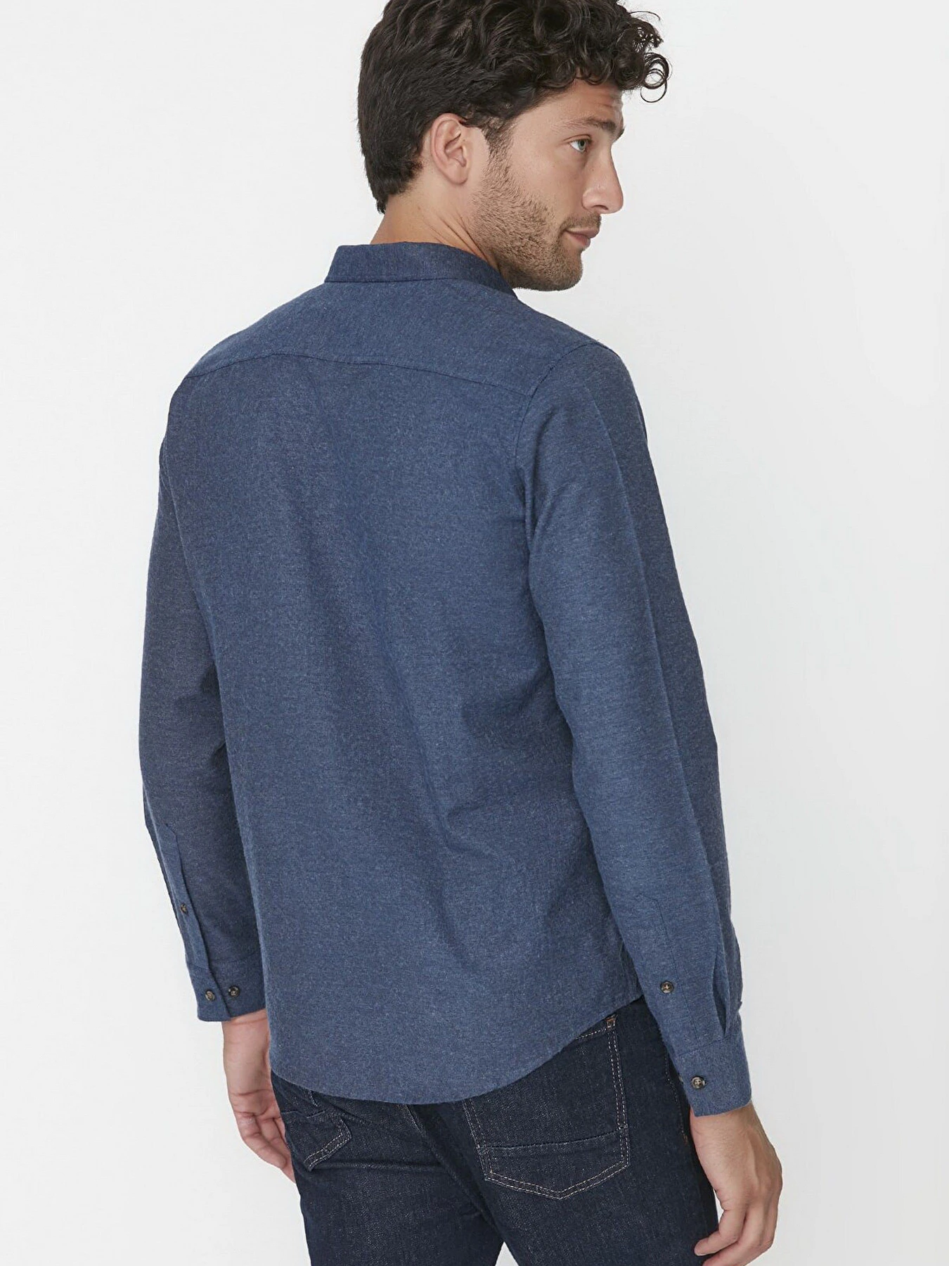Рубашки Trendyol модель TMNAW20GO0094/Indigo Рубашки Trendyol модель TMNAW20GO0094/Indigo Фото