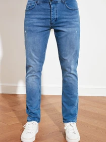 Джинси Trendyol Slim модель TMNSS21JE0067/Koyu Mavi Фото