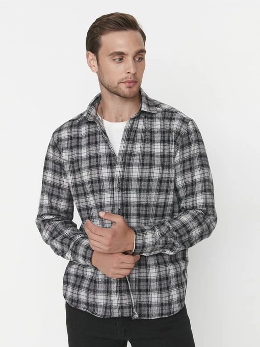 Рубашки Trendyol модель TMNAW23GO00069/Gri Фото