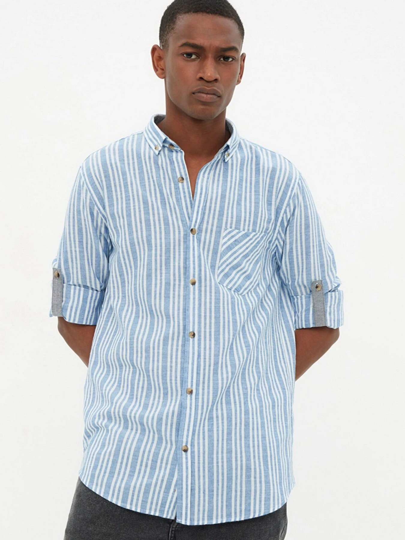 Сорочки Trendyol модель TMNSS22GO0268/Indigo Фото