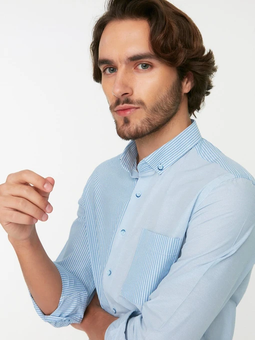 Рубашки Trendyol модель TMNSS22GO0486/Mavi Фото