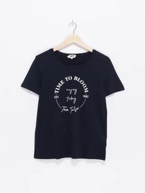 Футболки і поло Tom Tailor модель 1024730.XX.70_т.синій з білим Фото