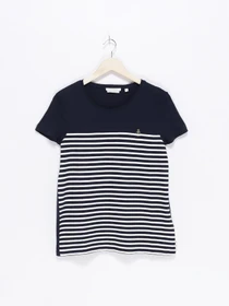 Футболки і поло Tom Tailor модель 1024961.XX.71_т.синій з білим Фото
