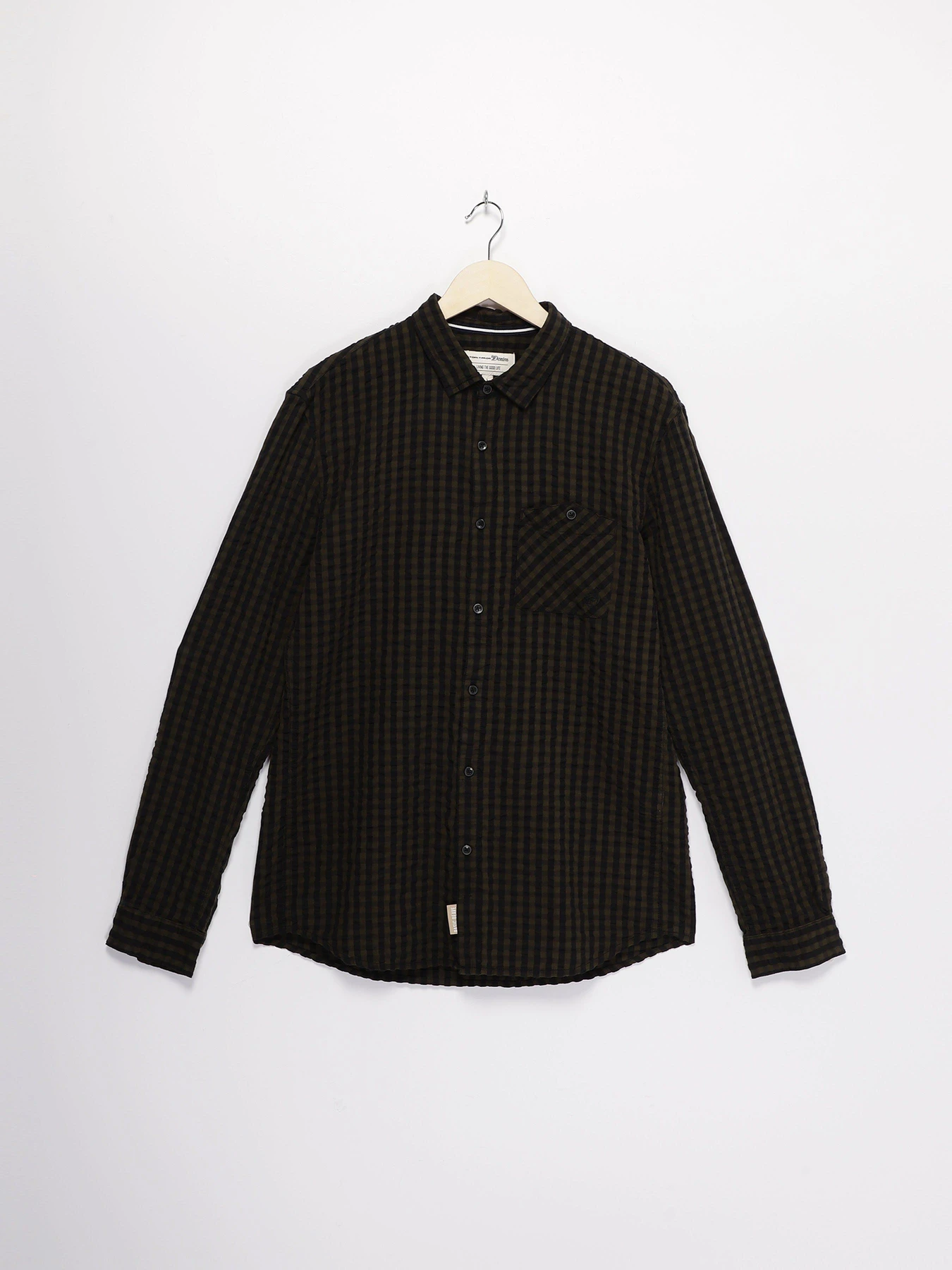 Сорочки Tom Tailor модель 1002690.XX.12_хакі з чорним Сорочки Tom Tailor модель 1002690.XX.12_хакі з чорним Фото