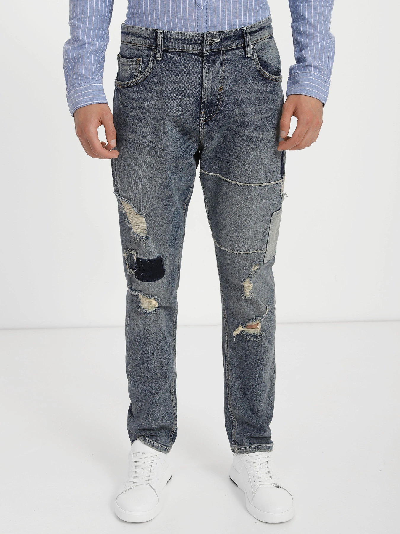 Джинси Tom Tailor модель 1002735.XX.12_синій комб. Джинси Tom Tailor модель 1002735.XX.12_синій комб. Фото