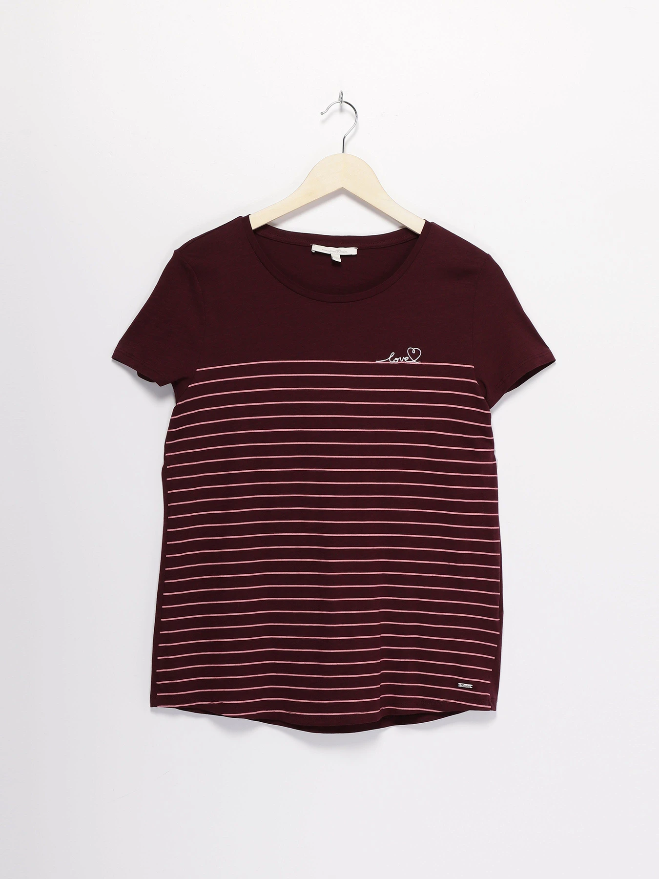 Футболки і поло Tom Tailor модель 1004686.XX.71_бордовий комб. Фото