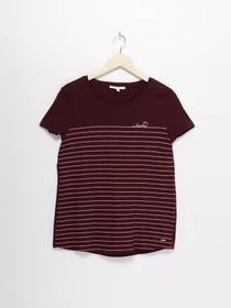 Футболки і поло Tom Tailor модель 1004686.XX.71_бордовий комб. Фото